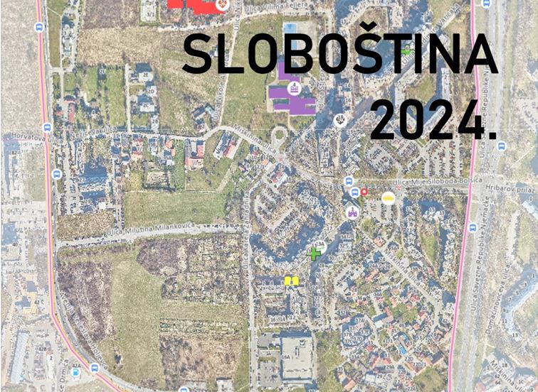 Pregledna karta MO Sloboština, 2024.